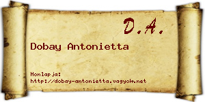 Dobay Antonietta névjegykártya